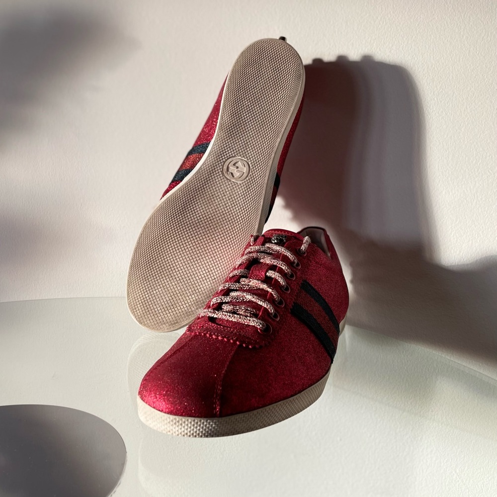 GUCCI
Sylvie Web Accent Studded Accents Sneakers
Size: Gucci 9 US 9.5-10